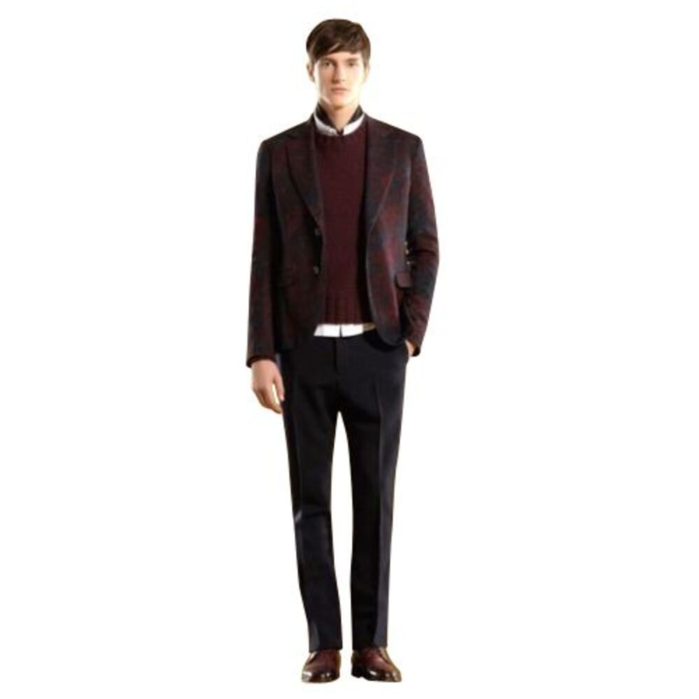 Gucci Men's Multi-Color Runway Sketch-Printed Flannel Dandy Jacket (G 50R / US - Picture 2 of 12
